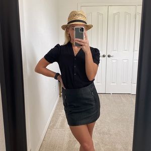 Black Leather Skirt